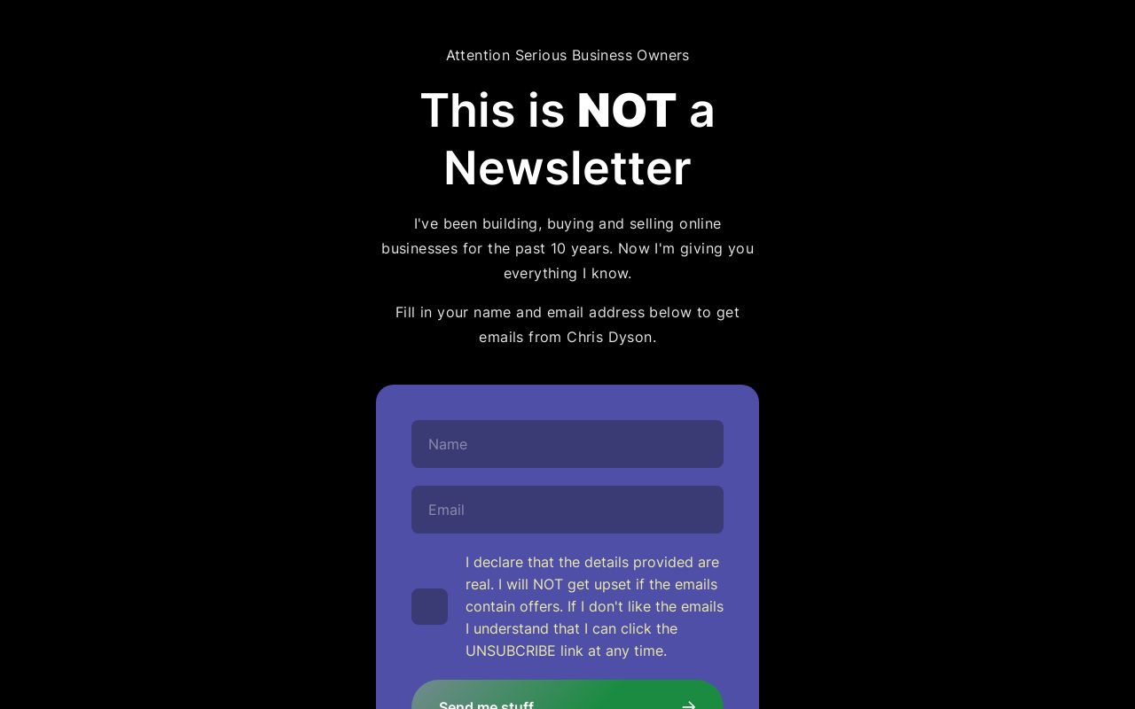 Chris Dyson's Email List